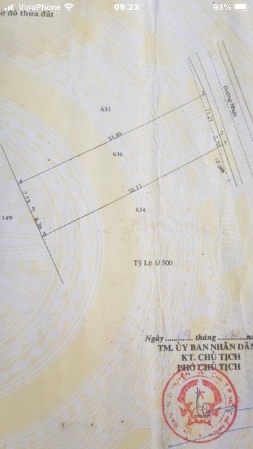 Bán đất  mặt tiền đường nhựa xã Thái Mỹ - H.Củ Chi- Tp Hồ Chí Minh 14m x 50m = 690m2 giá 2 tỷ